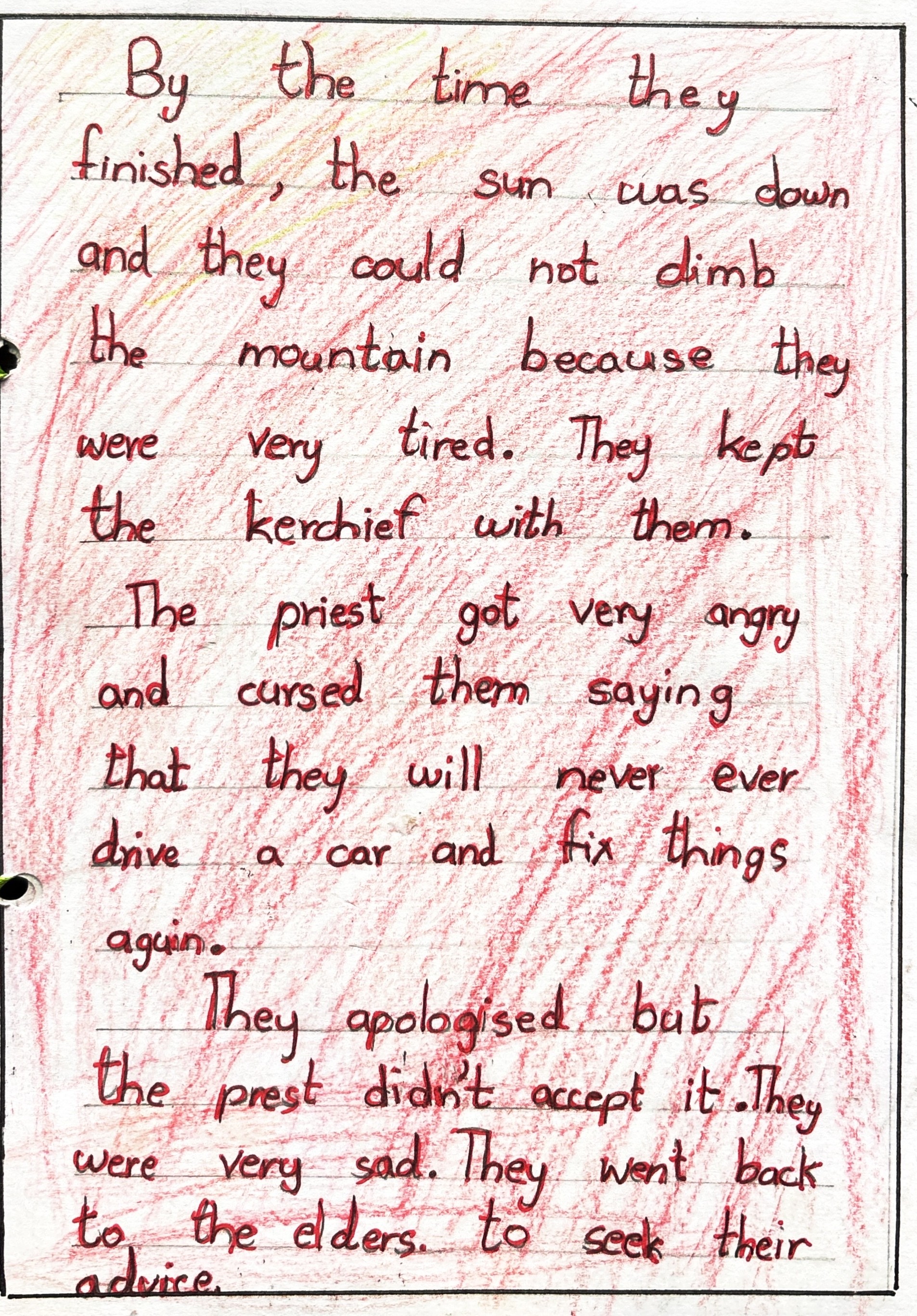 Magical Kerchief — Part 5 of 7 — handwritten page